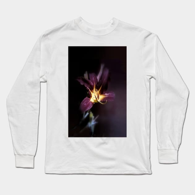 red magic day lilies 2 Long Sleeve T-Shirt by DlmtleArt